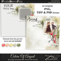 Colors Of August ~ art page template 2 by Tiramisu design  