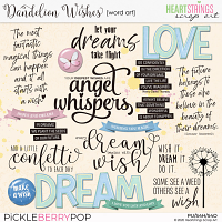 Dandelion Wishes Word Art