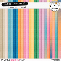 Sunset Whispers - Solid & Ombré Papers - by Neia Scraps