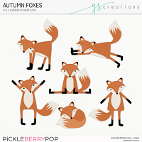 Autumn Foxes Layered Templates (CU)