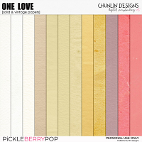 One love - solid & vintage papers