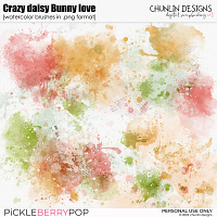 Crazy daisy Bunny love - watercolor brushes