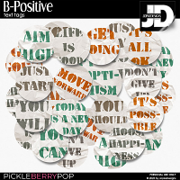 B-Positive Text Tags by JopkeDesigns