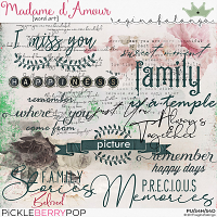 MADAME D 'AMOUR WORD ART