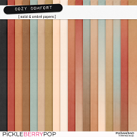 Cozy Comfort - Solid & Ombré Papers - by Neia Scraps