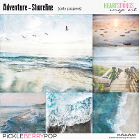 Adventure – Shoreline Arty Papers {Heartstrings Scrap Art}