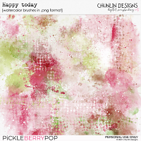 Happy today- watercolor brushes in .png format