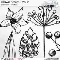 Drawn Nature (CU elements + brushes) - volume 2