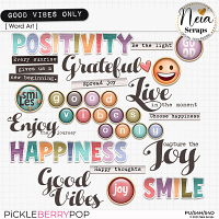 Good Vibes Only - Word Art - by Neia Scraps 