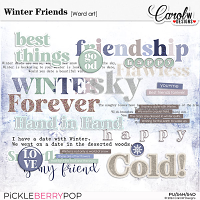 Winter Friends-Word art