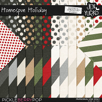 Homespun Holiday Dotted & Striped Papers
