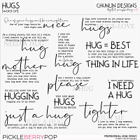 Hugs - word art