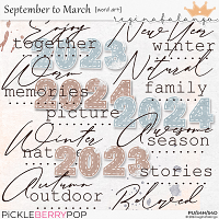 SEPTEMBER TO MARCH WORD ART