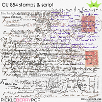 CU 854 STAMPS & SCRIPT