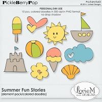 Summer Fun Stories Element Pack #3 / Doodles