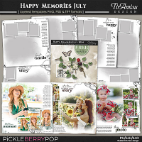 Happy Memories Templates Plus Free Gift ~ July