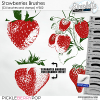 Strawberries Brushes (CU brushes and stamps) 302 by Simplette