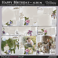 Happy Birthday ~ Art Templates Album by TirAmisu design 