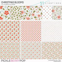 Christmas Blooms Layered Patterns (CU)