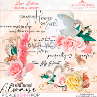 Love Letters Clusters and Word Arts by Indigo Designs by Anna 