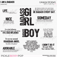 I'm a badass - word art