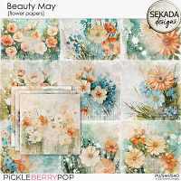 Beauty May [flower papers] by Sekada Designs