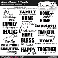 Love Makes A Family Digital Stamps