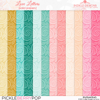 Love Letters Solid Papers Pack by Indigo Designs by Anna 