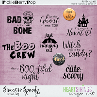 Sweet & Spooky Word Art