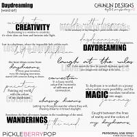 Daydreaming - word art