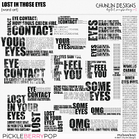 Lost in those eyes - word art