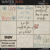 Winter Bliss: Word Art