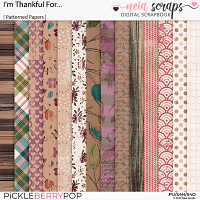 I'm Thankful For... - Patterned Papers - by Neia Scraps