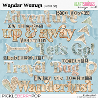 Wander Woman Ephemera by Heartstrings Scrap Art