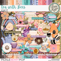 Tea With Bees Page Kit by Chere Kaye Designs