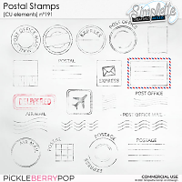 Postal stamps (CU elements) 191 by Simplette