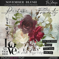 November Blush ~ brushes and word art 