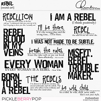 REBEL - word art