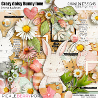 Crazy daisy Bunny love - words & pieces