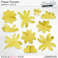 Paper Flowers (CU elements) pack 2