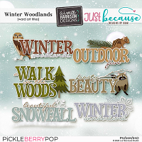 Winter Woodlands Wordart Titles by JB Studio and Aimee Harrison Designs