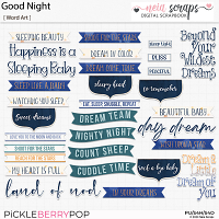 Good Night - Word Art - by Neia Scraps