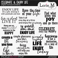 Celebrate & Enjoy Life Digital Stamps