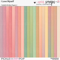 I Love Myself - Solid & Ombre Papers - by Neia Scraps