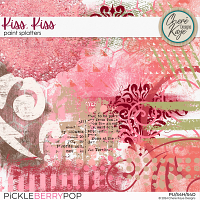 Kiss, Kiss Paint Splatters by Chere Kaye Designs