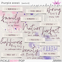 PURPLE SCENT WORD ART