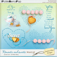 Romantic and sweets - Word Art (Jasmin-Olya Designs)