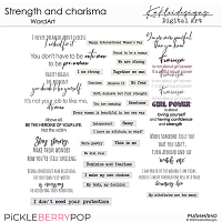 Strength and charisma WordArt