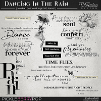 Dancing In The Rain ~ Word Art