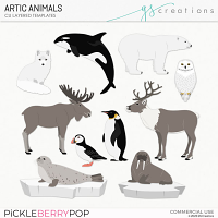 Artic Animals Layered Templates (CU)